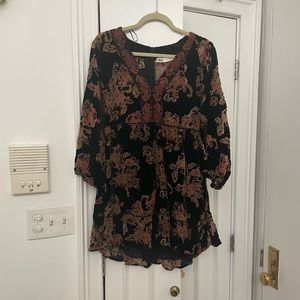 Zara Velvet Babydoll Dress